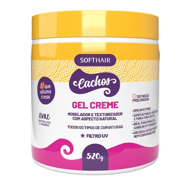 Encontraproduto.com.br - Gel Creme Finalizador De Cachos Soft Hair 520g