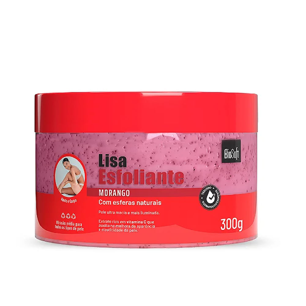 Encontraproduto.com.br - Creme Esfoliante Bio Soft Lisa Morango 300g