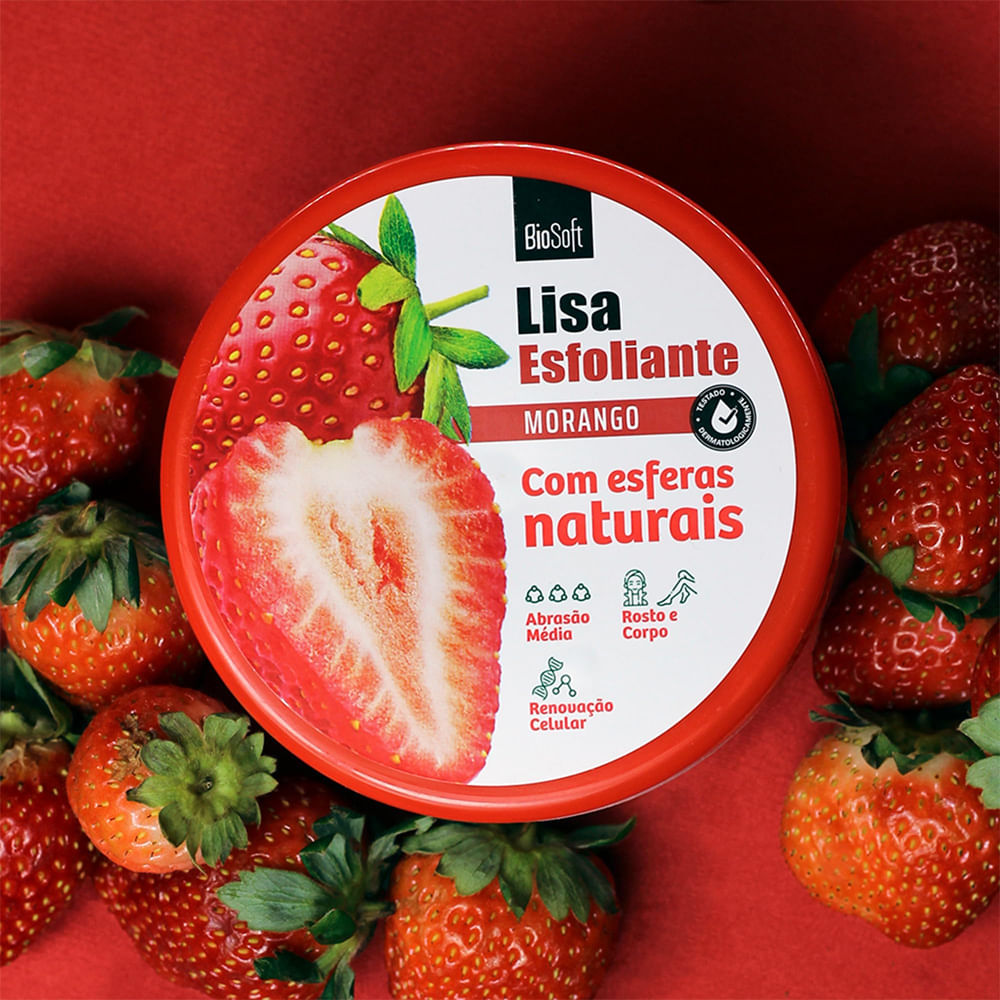 Encontraproduto.com.br - Creme Esfoliante Bio Soft Lisa Morango 300g