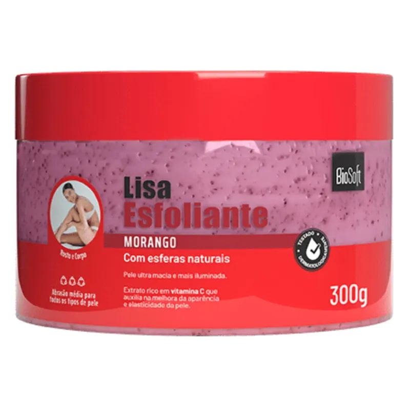 Encontraproduto.com.br - Creme Esfoliante Bio Soft Lisa Morango 300g