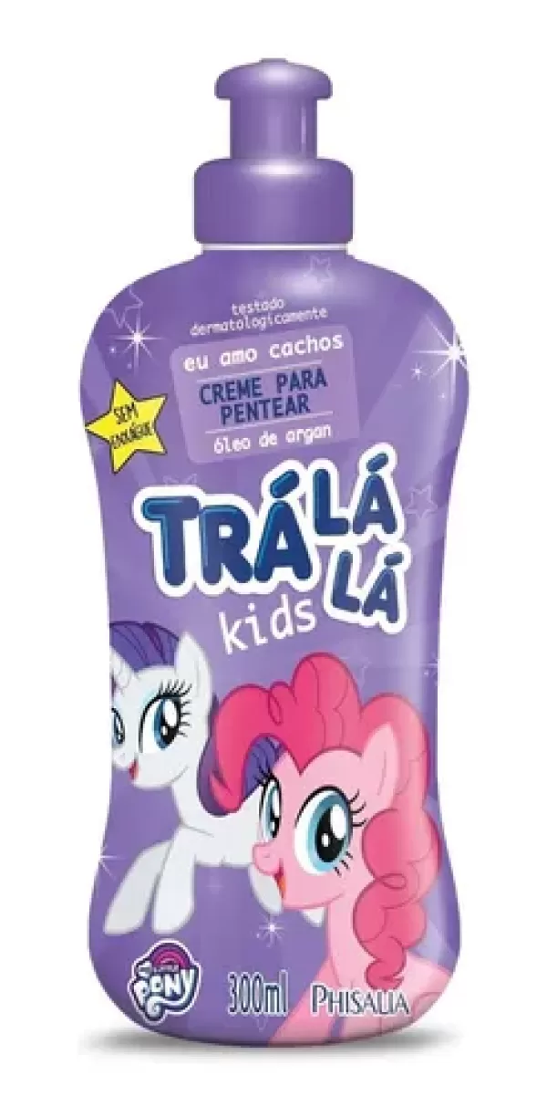 CREME DE PENTEAR CACHOS PERSONAGEM TRÁ LÁ LÁ KIDS ROXO 300ML
