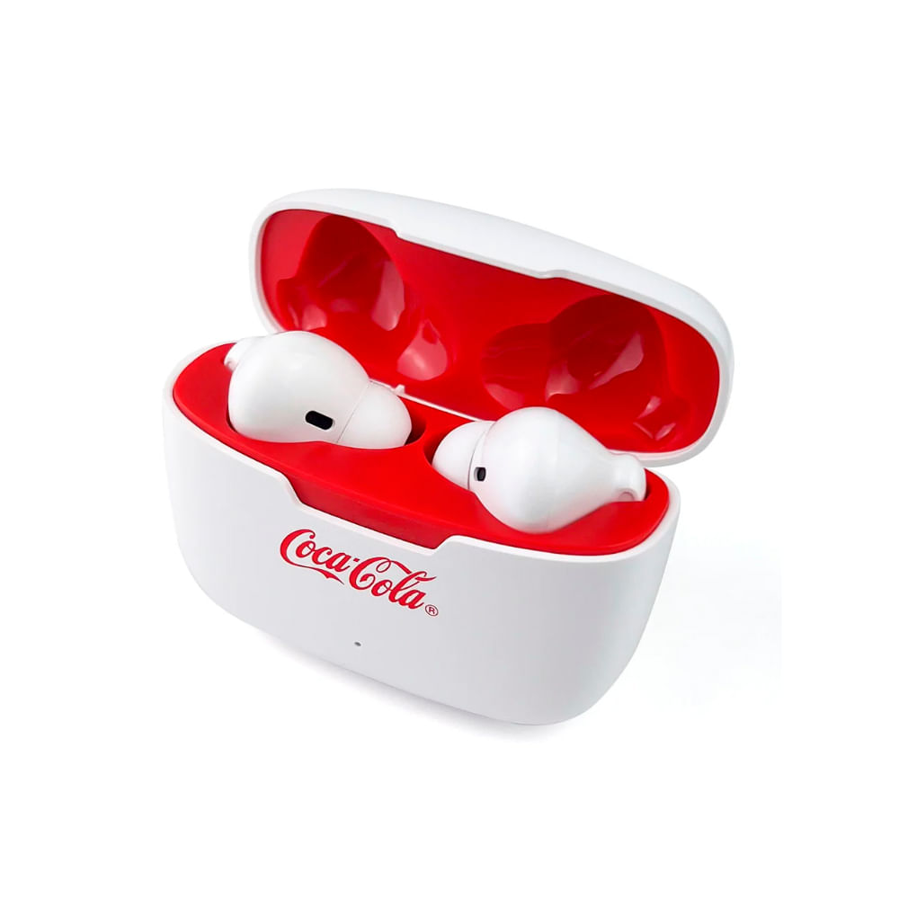 Encontraproduto.com.br - Fone de Ouvido Flow Earbuds Coca-Cola TWS 2096 Branco