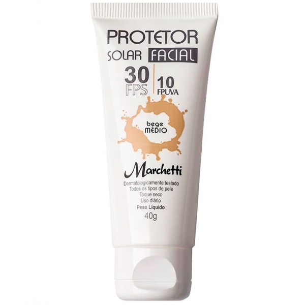 Encontraproduto.com.br - Protetor Solar Facial Com Cor Marchetti FPS30 Bege Médio 04