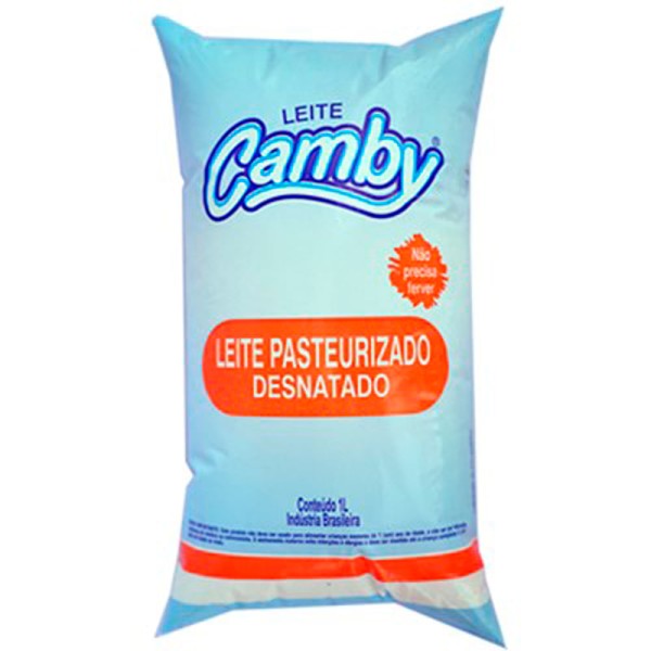 Encontraproduto.com.br - Leite Camby Desnatado Saco 1 Litro