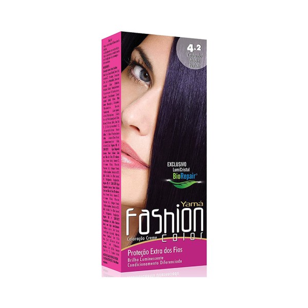 Tintura Yamá Fashion Color 4.2 Castanho Médio Violeta