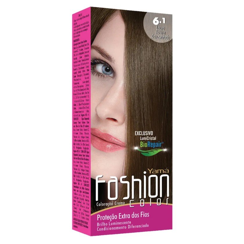 Tinta Fashion Color Mini Kit 6.1 Louro Escuro Acinzentado - Yama