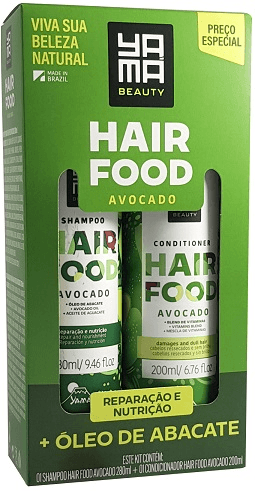 Encontraproduto.com.br - Yamá Hair Food Avocado - Shampoo 280ml + Condicionador 200ml