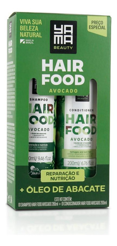 Yamá Hair Food Avocado - Shampoo 280ml + Condicionador 200ml