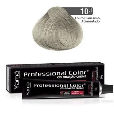 Tintura Color Yama Nano Infusion Profissional 60g 10.1 Louro Clarissimo Acinzentado