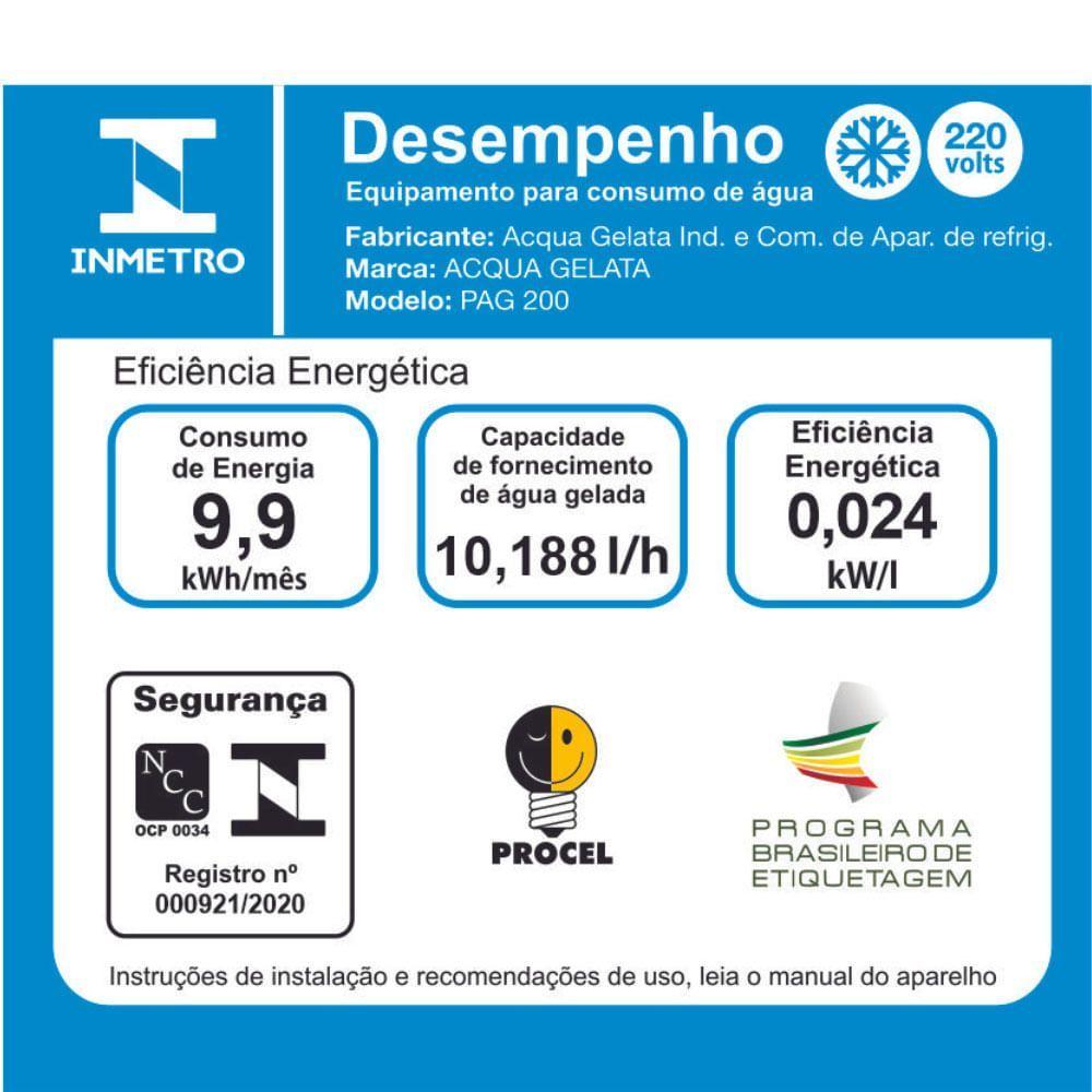 Encontraproduto.com.br - Bebedouro Industrial 3 Torneiras 6 Litros Acqua Gelata PAG100 Inox 220V