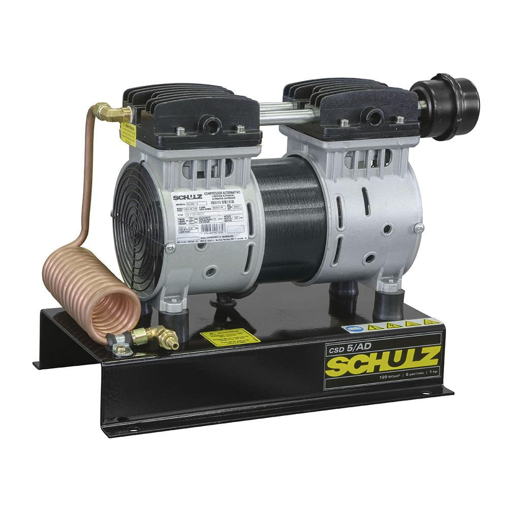 Encontraproduto.com.br - Compressor Isento de Óleo Ar Direto Schulz CSD 5/AD com base