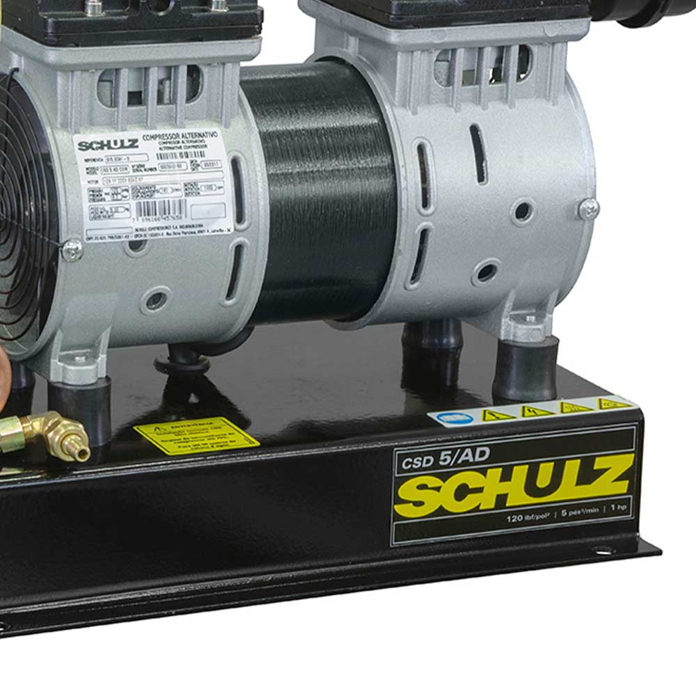 Encontraproduto.com.br - Compressor Isento de Óleo Ar Direto Schulz CSD 5/AD com base