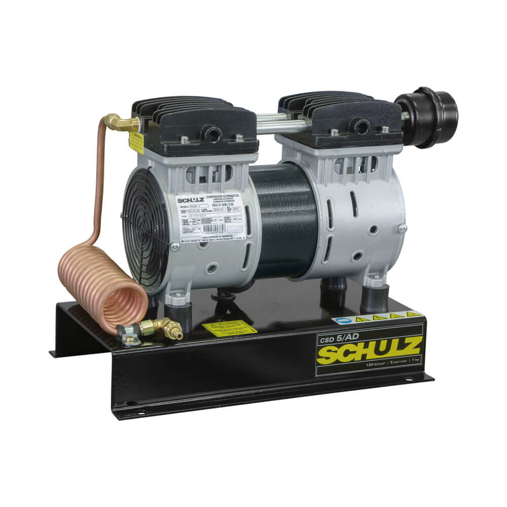 Encontraproduto.com.br - Compressor Isento de Óleo Ar Direto Schulz CSD 5/AD com base