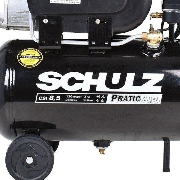 Encontraproduto.com.br - Compressor de Ar Schulz Pratic Air Csi 8,5 25L 2Hp Monofásico