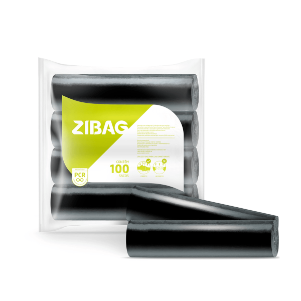 Encontraproduto.com.br - Saco para Lixo Econômico Preto 40L com 100 unidades Zibag
