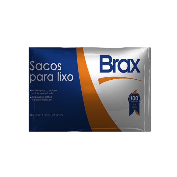 Encontraproduto.com.br - Saco para Lixo Branco P4 100L com 100 unidades Brax