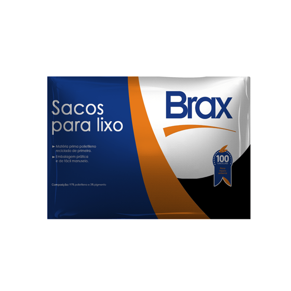 Encontraproduto.com.br - Saco para Lixo Preto P5 200L com 100 unidades Brax