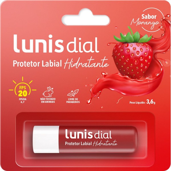 Encontraproduto.com.br - Protetor Labial Lunis Dial Morango Fps20 3,6 Gramas