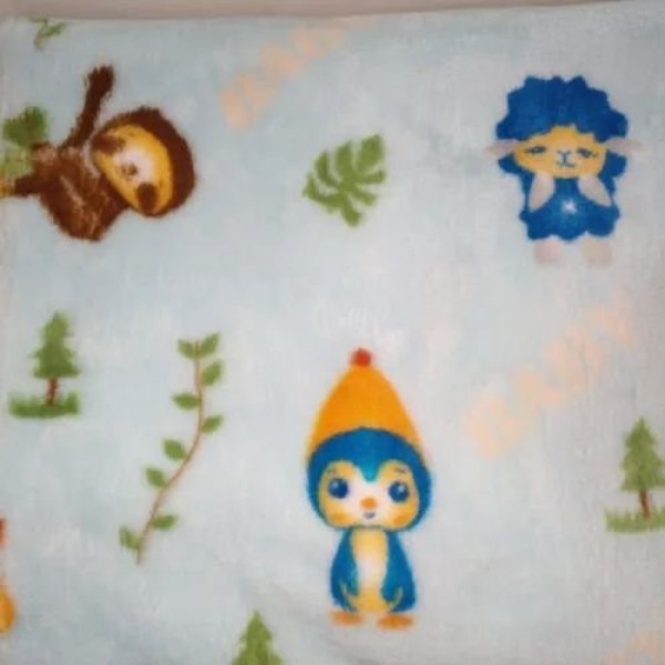 Encontraproduto.com.br - Cobertor Pelo Alto Infantil Menino Bichinhos Azul Jolitex