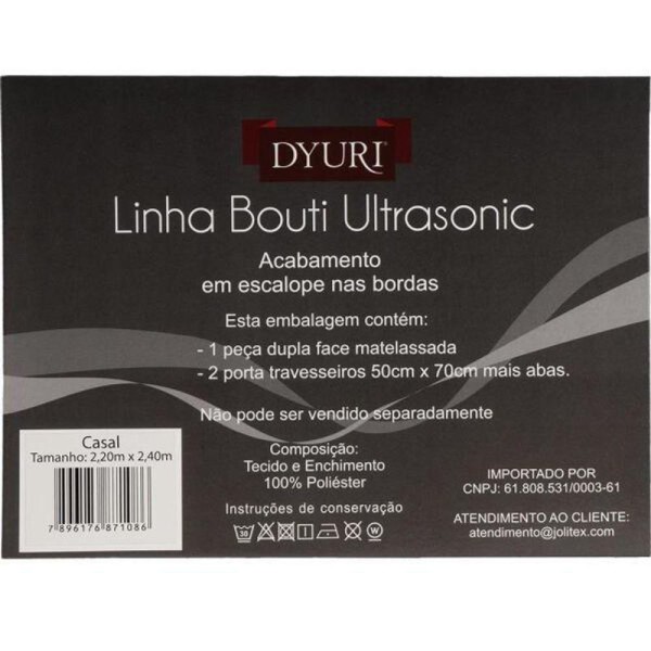 Encontraproduto.com.br - Colcha Queen Ultrasonic Dyuri Guaiba Com 2 Porta Travesseiros Jolitex