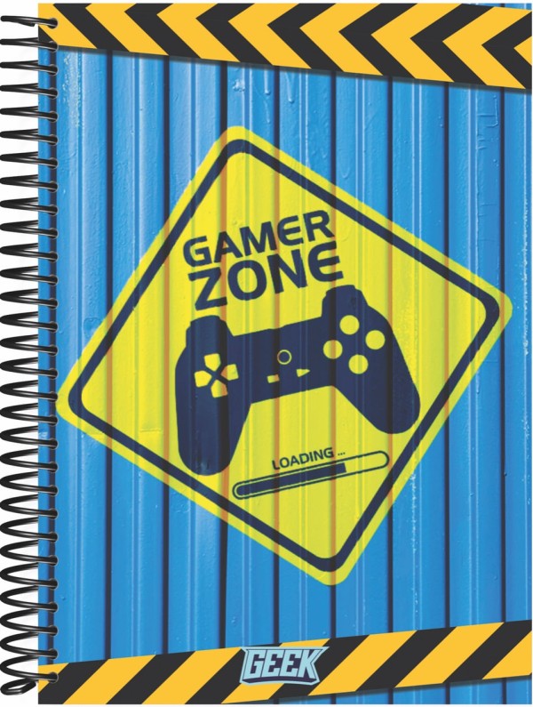 Encontraproduto.com.br - Caderno Baag Espiral Universitário Capa Dura Geek 20 Matérias 320 Folhas - Sortido