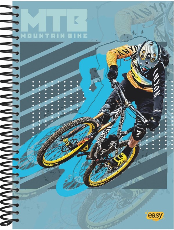 Caderno Baag Espiral Universitário Capa Dura Easy Masculino 20 Matérias 400 Folhas - Sortido