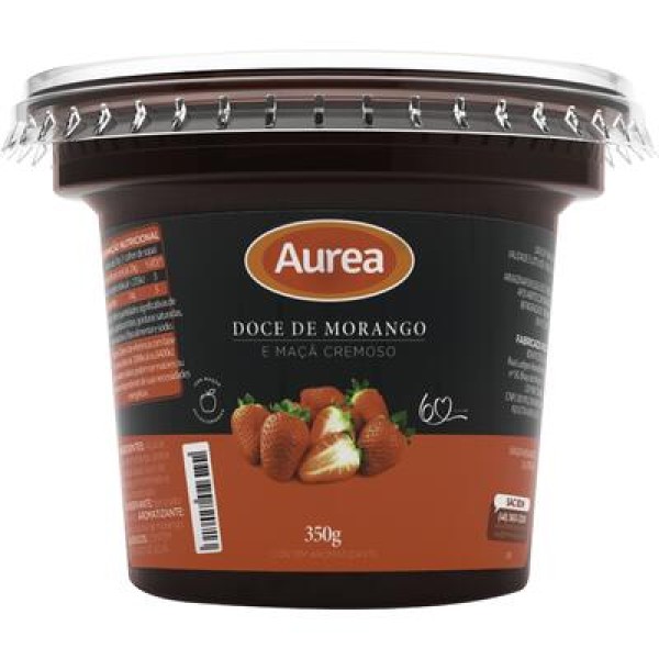 Doce Cremoso Aurea Morango Pote com 350g