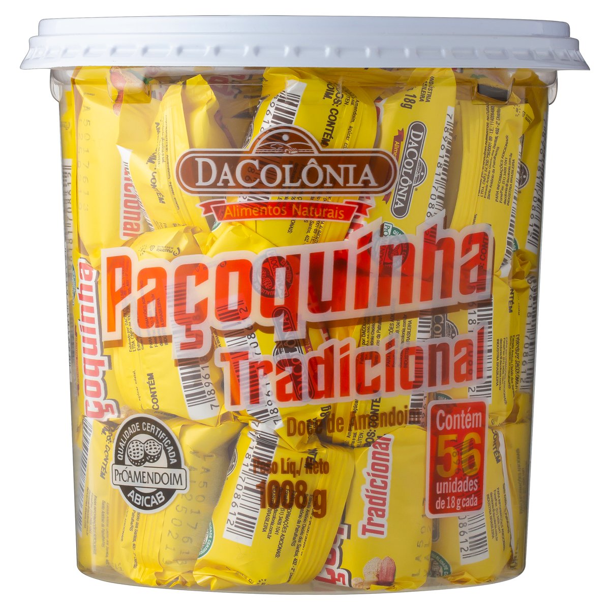 Doce Paçoca DaColônia Rolha Pote com 56x18g