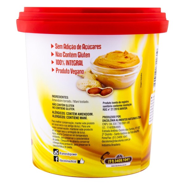 Encontraproduto.com.br - Pasta de Amendoim Amendo Power Pote com 1,005kg