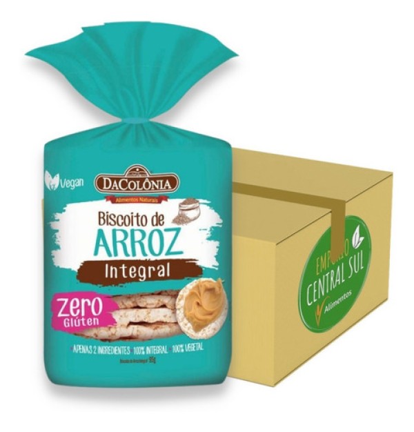 Biscoito de Arroz DaColônia Integral 95g
