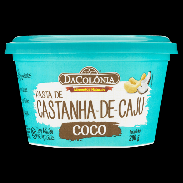 Encontraproduto.com.br - Pasta de Castanha-de-Caju com Coco DaColônia Pote 200g