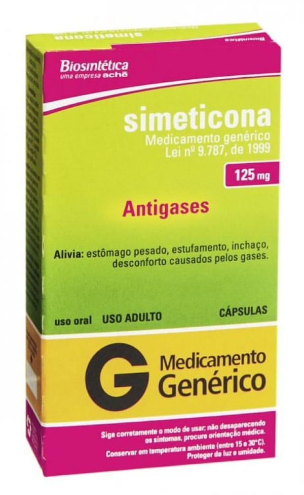 Encontraproduto.com.br - Simeticona 125Mg Com 10 Cápsulas Genérico Biosintética