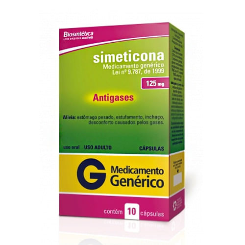 Simeticona 125Mg Com 10 Cápsulas Genérico Biosintética