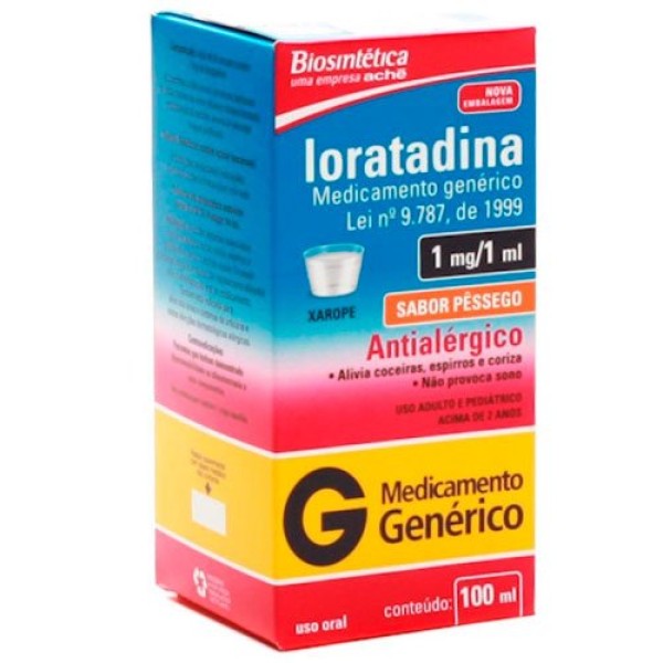Encontraproduto.com.br - Loratadina Biossintetica 1mg/ml xarope 100ml