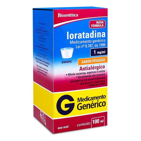 Encontraproduto.com.br - Loratadina Biossintetica 1mg/ml xarope 100ml