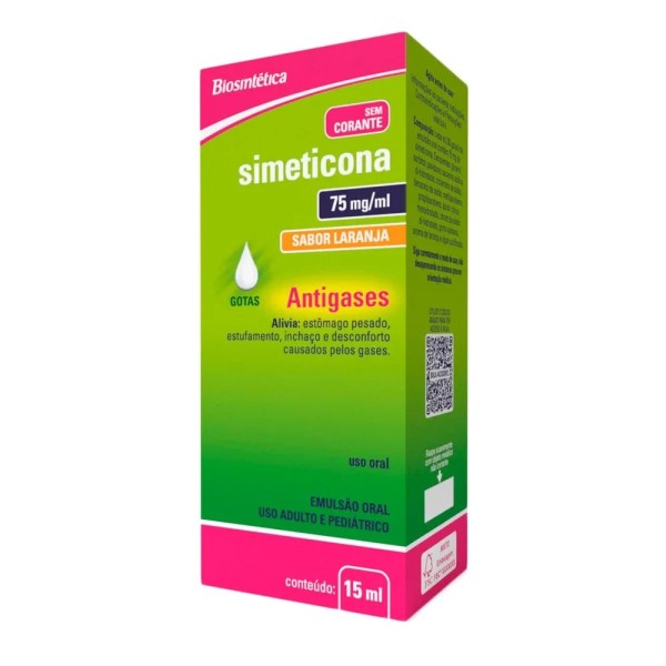 Encontraproduto.com.br - Simeticona 75mg/ml Biosintética Sabor Laranja Solução Oral 15ml