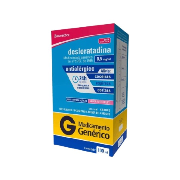 Desloratadina 0,5mg/ml Xarope 100ml Aché Genérico