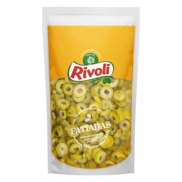 Encontraproduto.com.br - Azeitona Verde Rivoli Fatiada Sachê com 150g