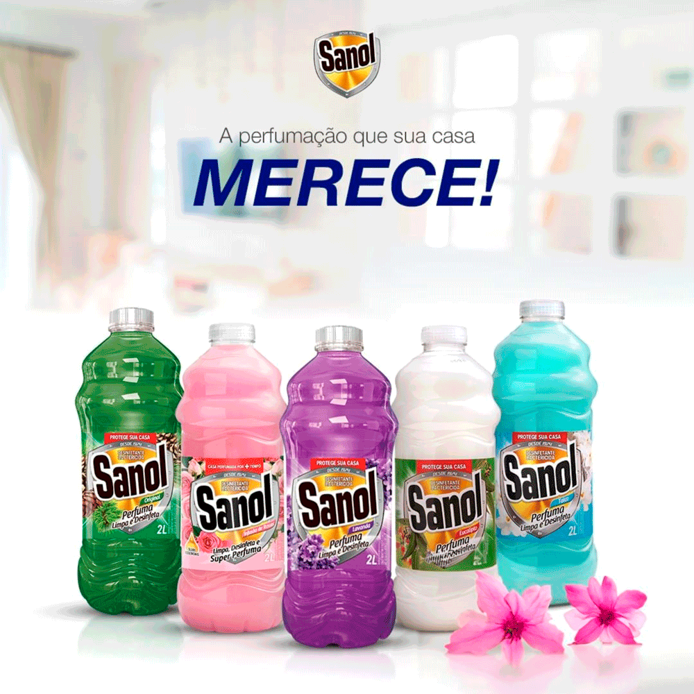 Encontraproduto.com.br - Desinfetante Sanol Lavanda Frasco com 2L