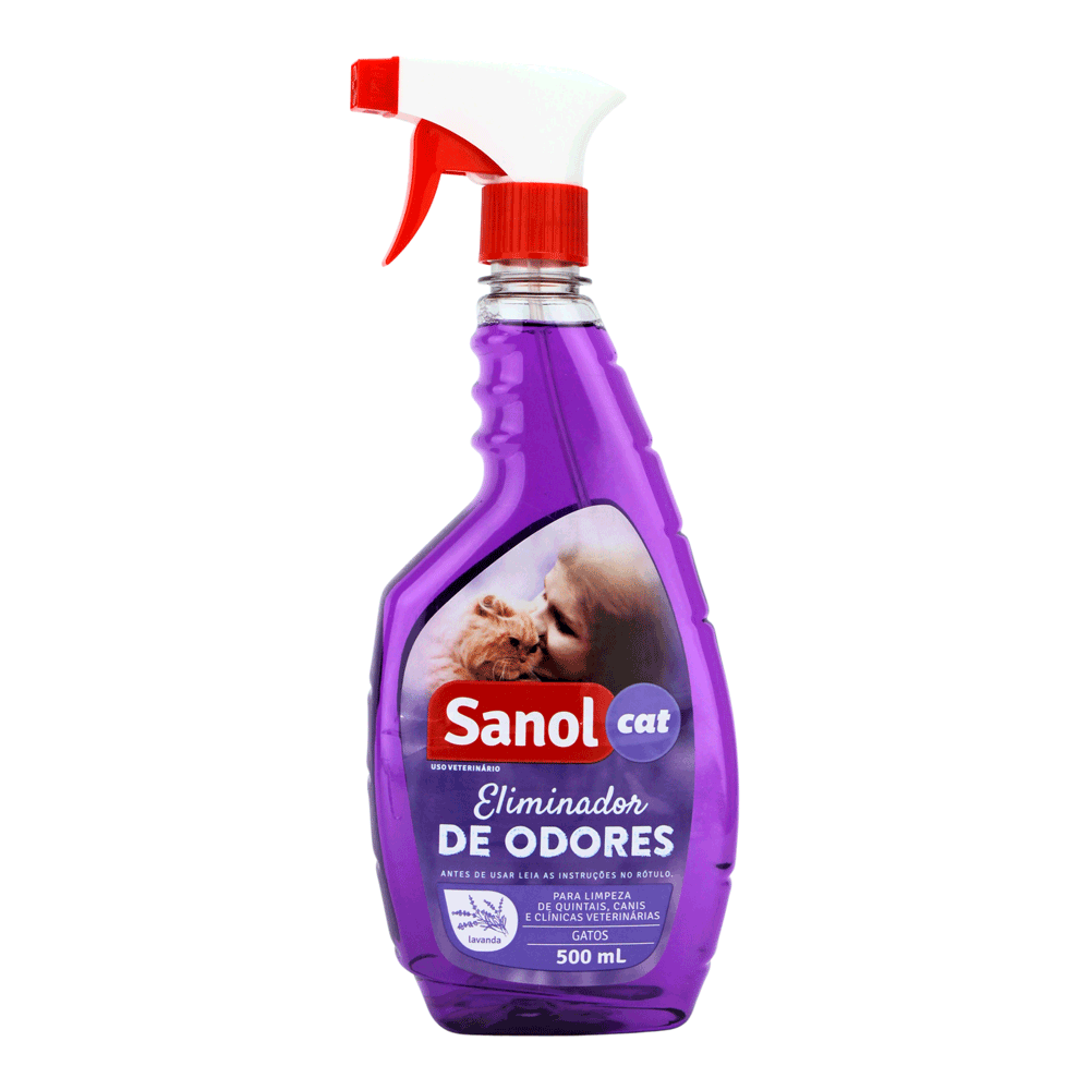 Encontraproduto.com.br - Eliminador de Odores Spray Gatos Sanol Cat