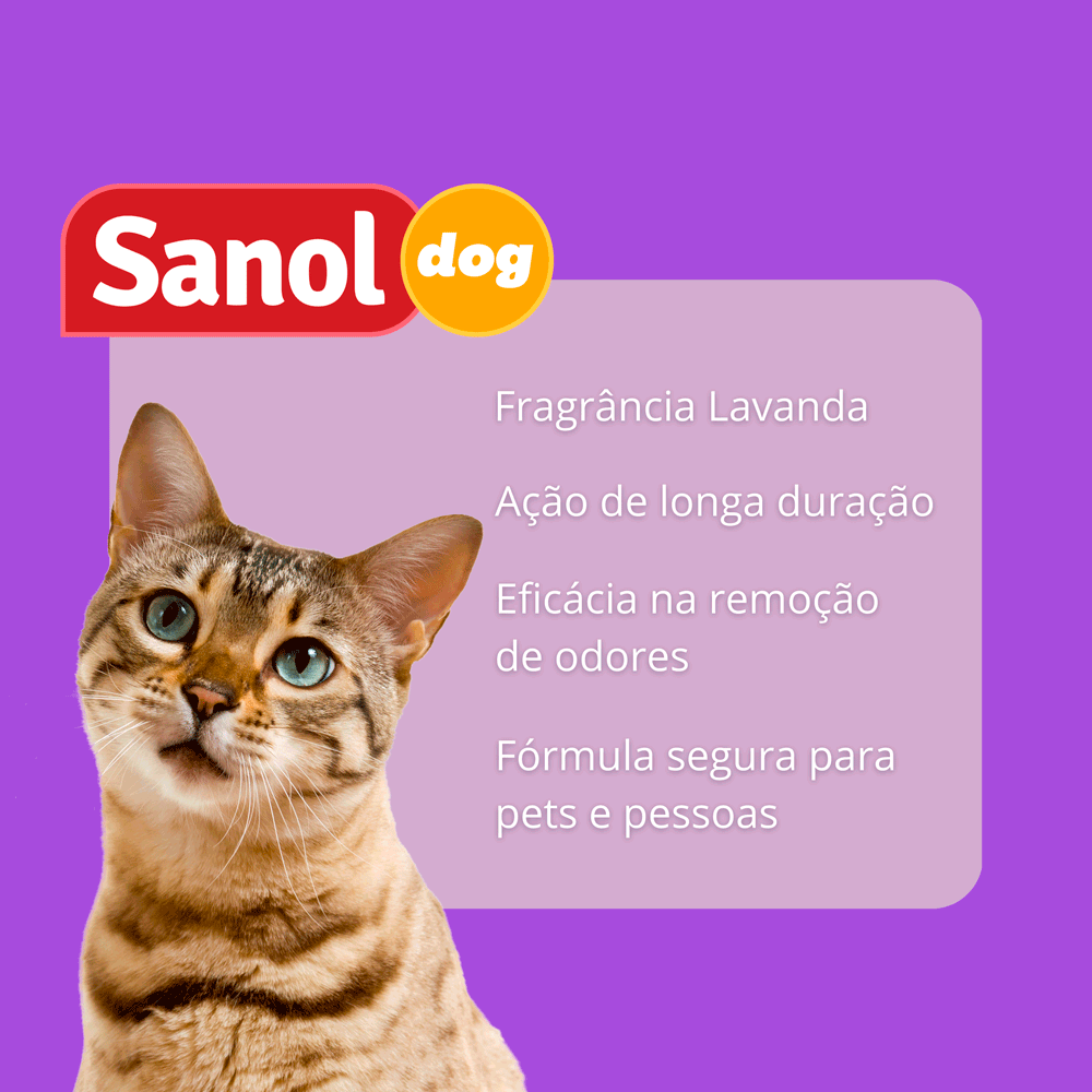 Encontraproduto.com.br - Eliminador de Odores Spray Gatos Sanol Cat