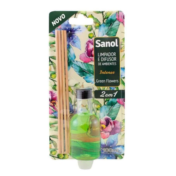 Encontraproduto.com.br - Limpador Difusor Intense Sanol Green 100ml