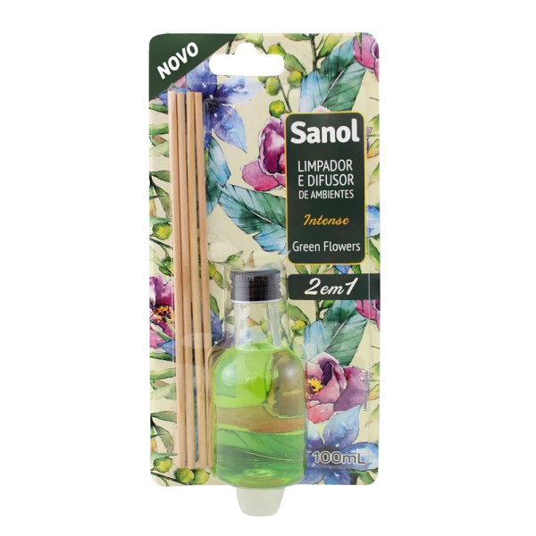 Encontraproduto.com.br - Limpador Difusor Intense Sanol Green 100ml