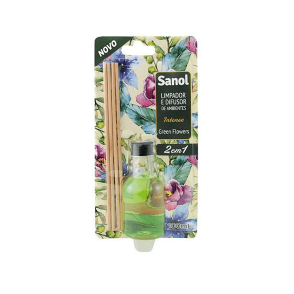 Encontraproduto.com.br - Limpador Difusor Intense Sanol Green 100ml