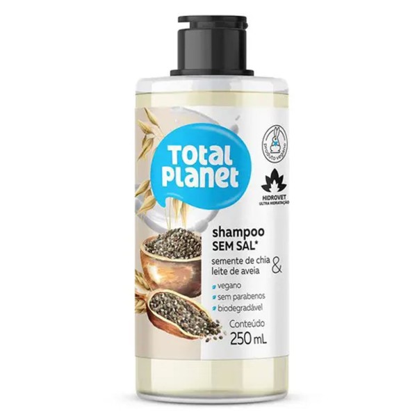Encontraproduto.com.br - Shampoo sem Sal Total Planet Semente Chia Leite Aveia 250ml