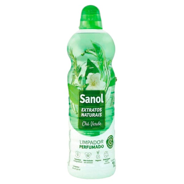 Limpador Perfumado Sanol Extratos Naturais Chá Verde 1L