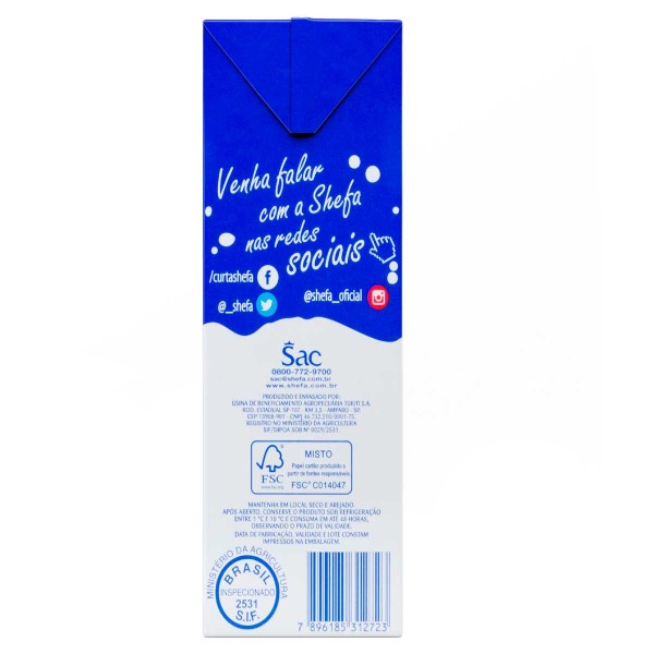Encontraproduto.com.br - Leite Uht Semi Desnatado Shefa 1L