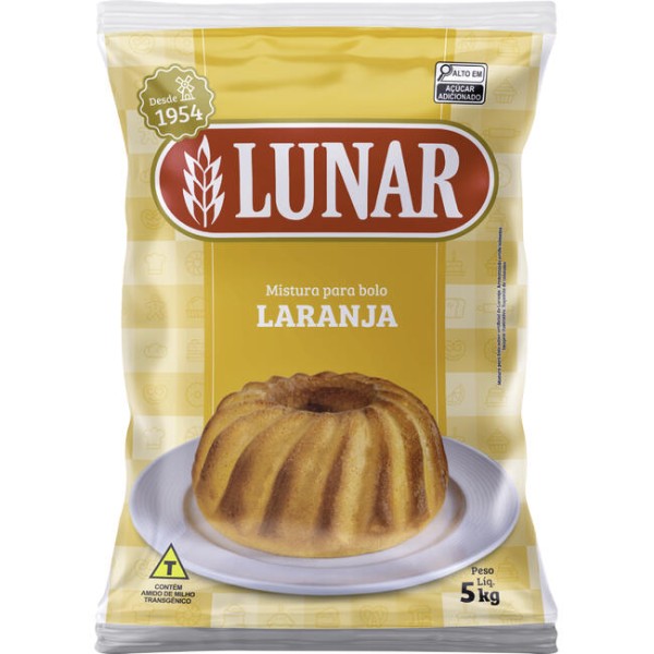 Mistura para Bolo Lunar Laranja Pacote com 5kg