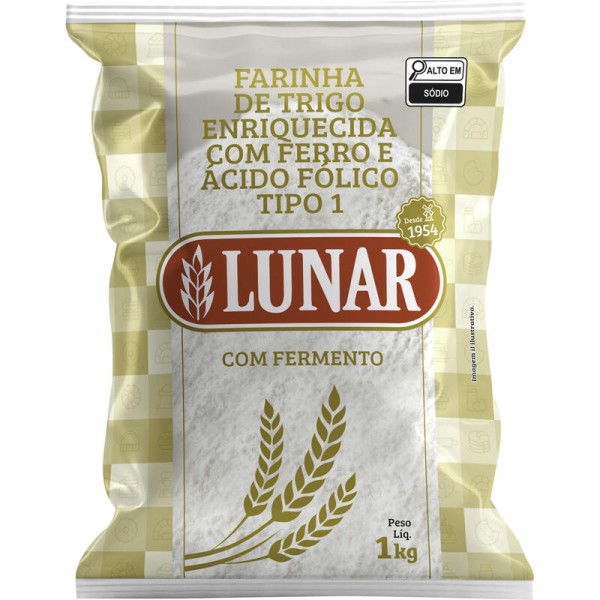 Encontraproduto.com.br - Farinha de Trigo Lunar Com Fermento Pacote com 1kg