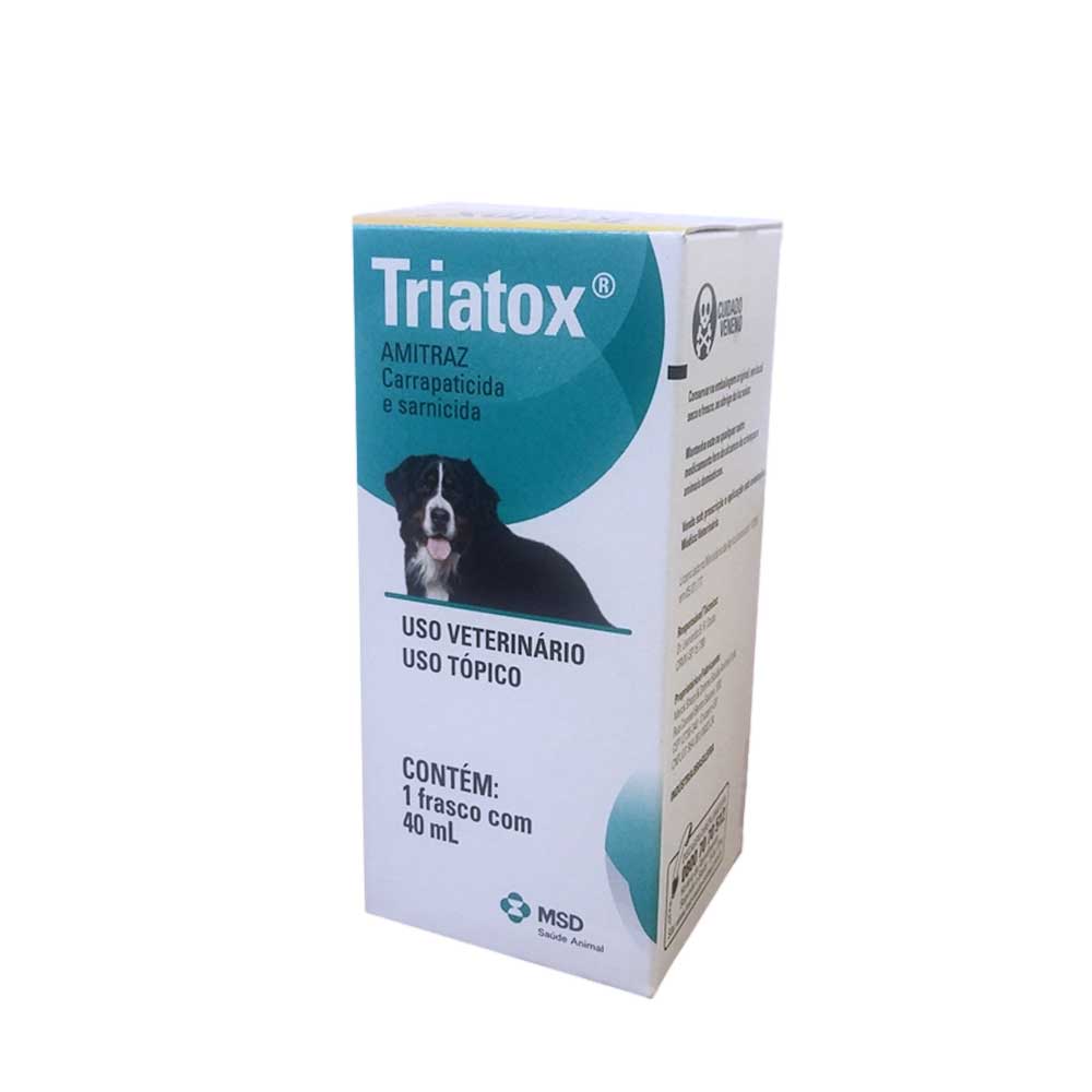 Encontraproduto.com.br - Triatox Pet 40ml MSD Sarnicida e Carrapaticida Cães